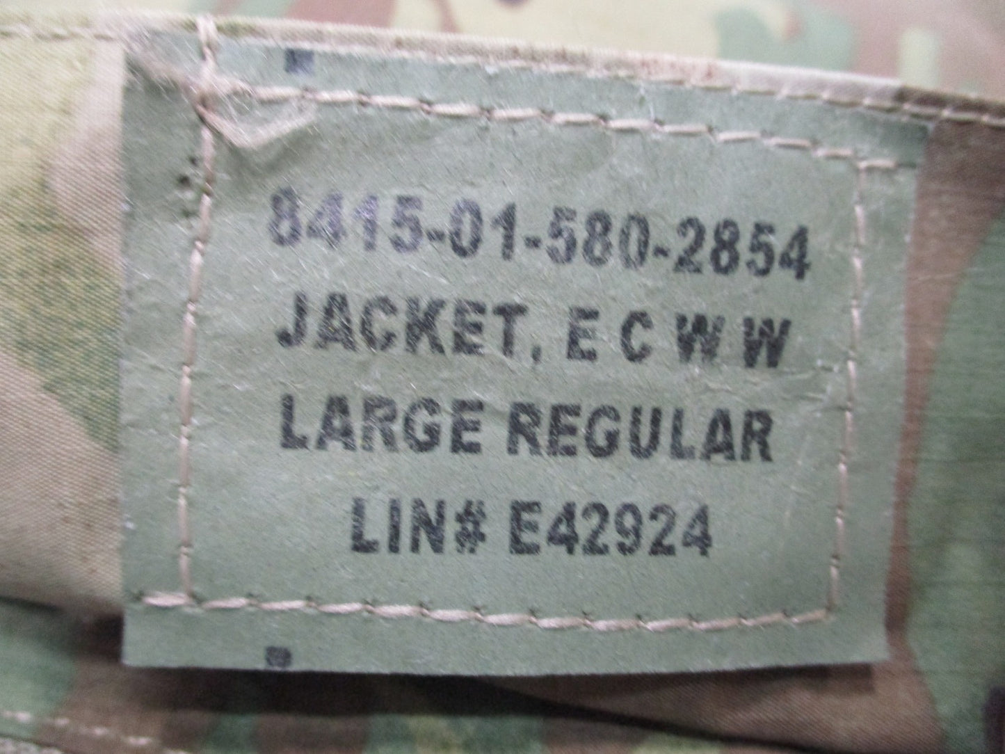 ARMY OCP MULTICAM LEVEL 6 COLD/ WET WEATHER JACKET LARGE/REGULAR GEN III TOP