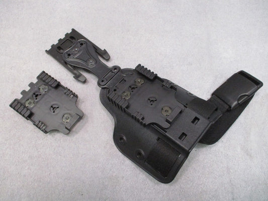 Safariland 6004UFA-SP6 Drop Leg Shroud QLS 22 568BL Paddle 745BL Clip Black