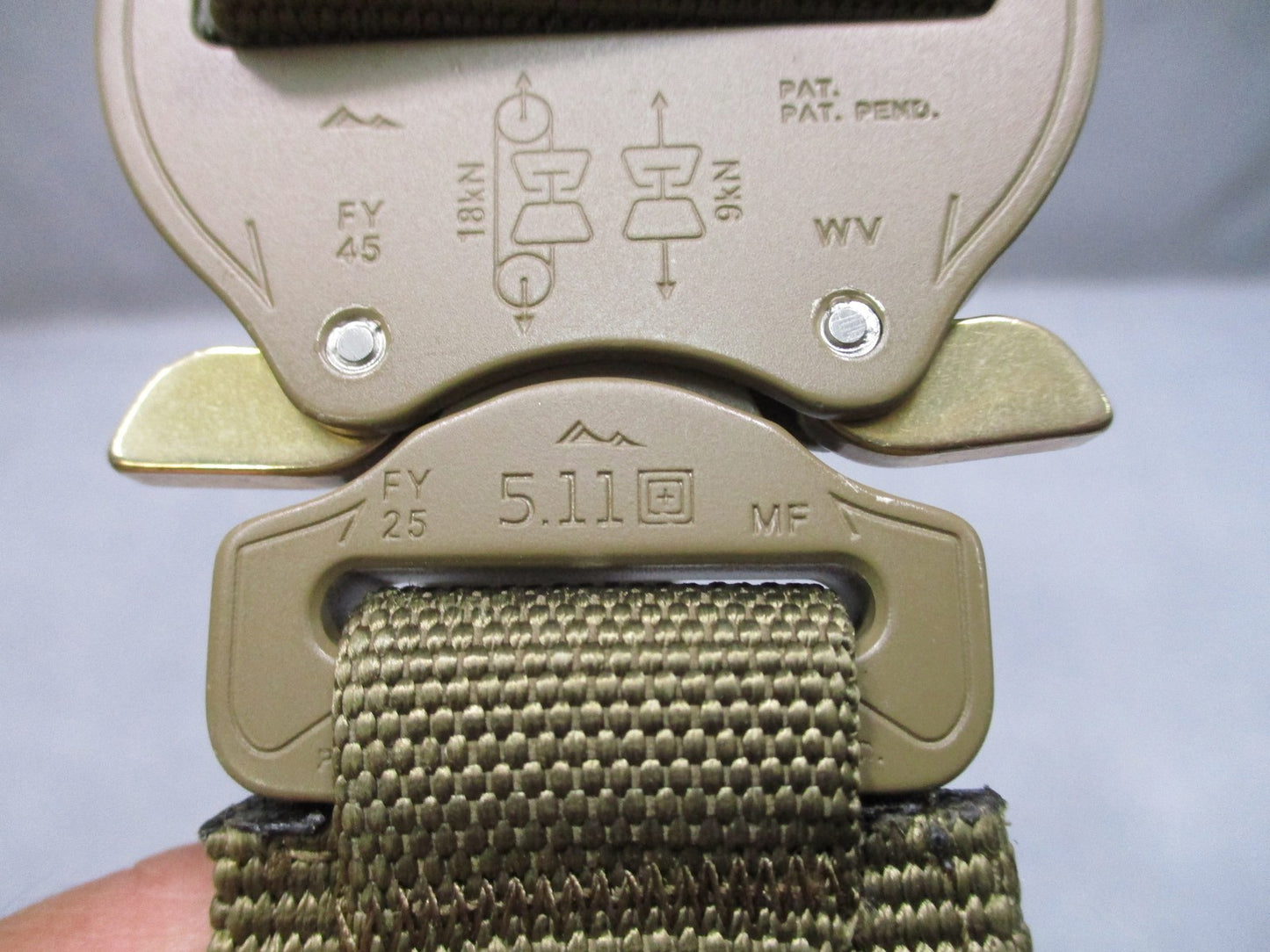 5.11 Tactical Cobra Pro Style Belt Large Coyote Brown Heavy Duty Nylon