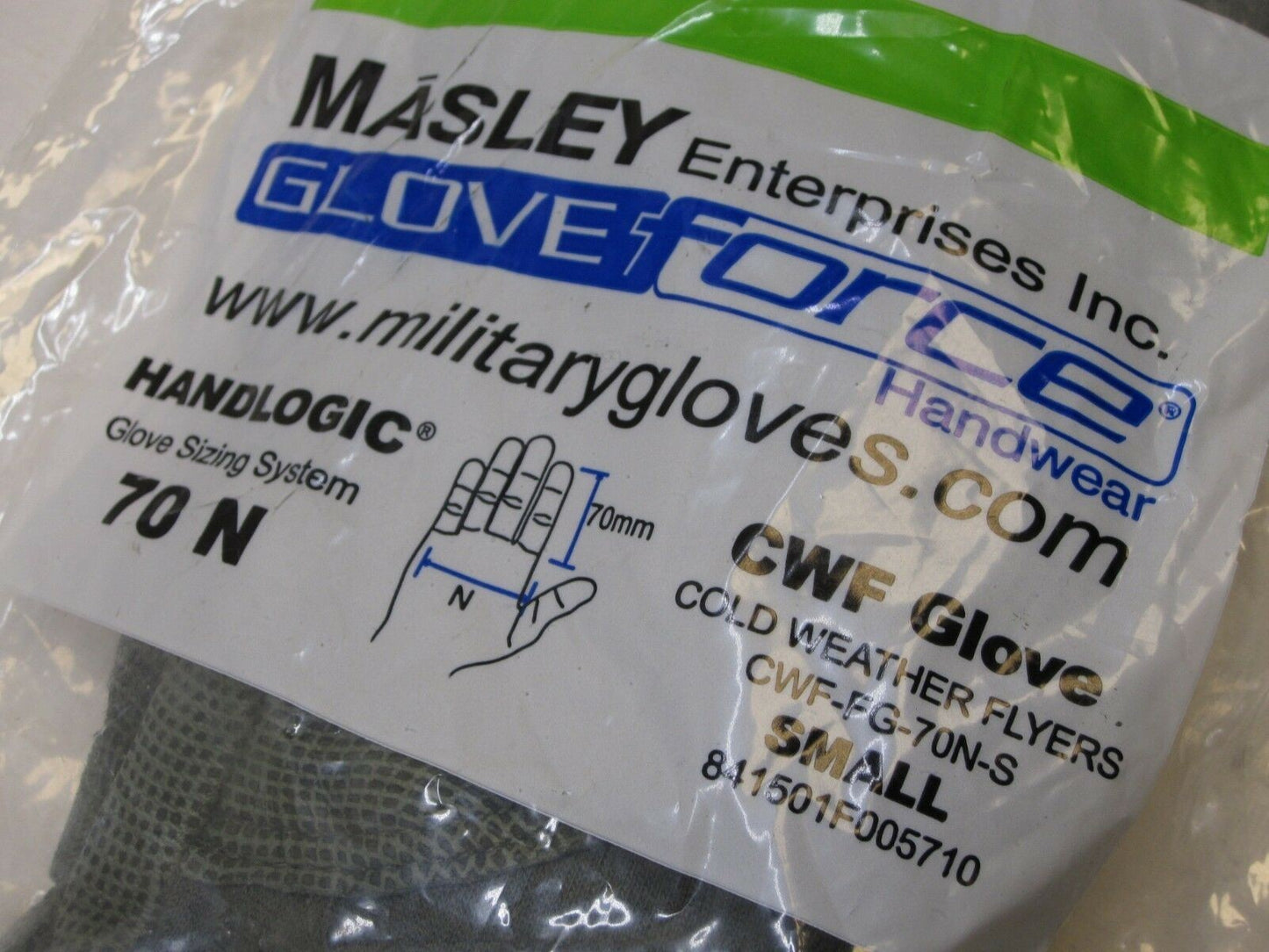 MASLEY MILITARY COLD WEATHER FLYERS GLOVES SMALL 70N CWF GORE-TEX NOMEX GLOVE