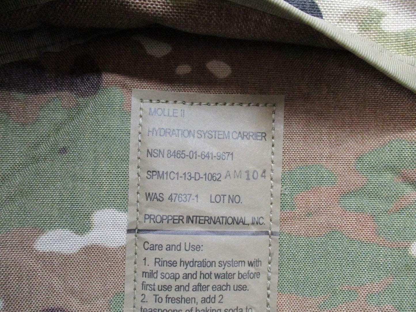 NEW USGI ARMY OCP HYDRATION SYSTEM CAMELBAK WATER PACK SCORPION CAMO w. BLADDER