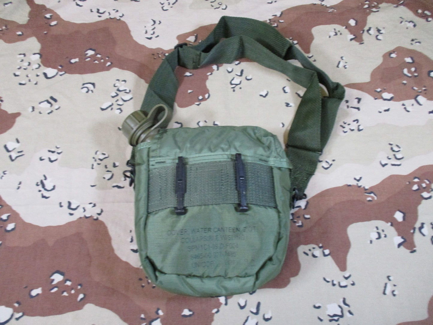 US Military 2 Quart Collapsible Canteen with Cover - NSN 8465-01-117-7485