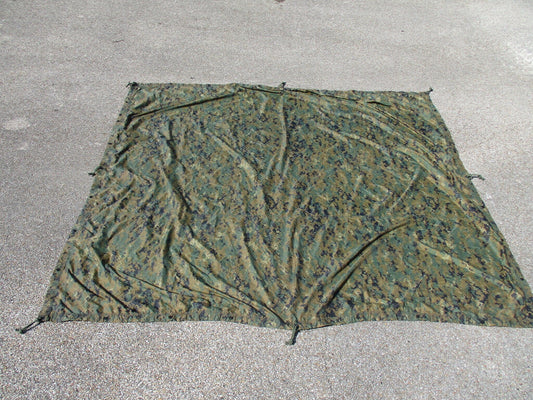 USMC Reversible Field Tarp MARPAT Woodland US Military Surplus Tent Shelter