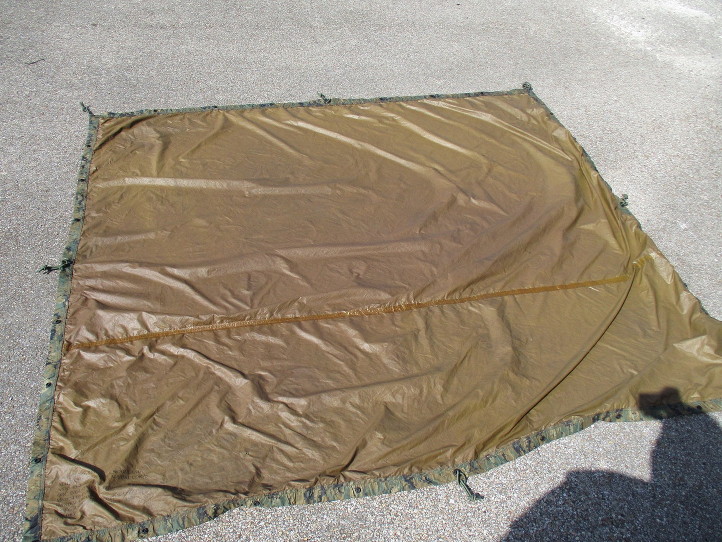 USMC Reversible Field Tarp MARPAT Woodland US Military Surplus Tent Shelter