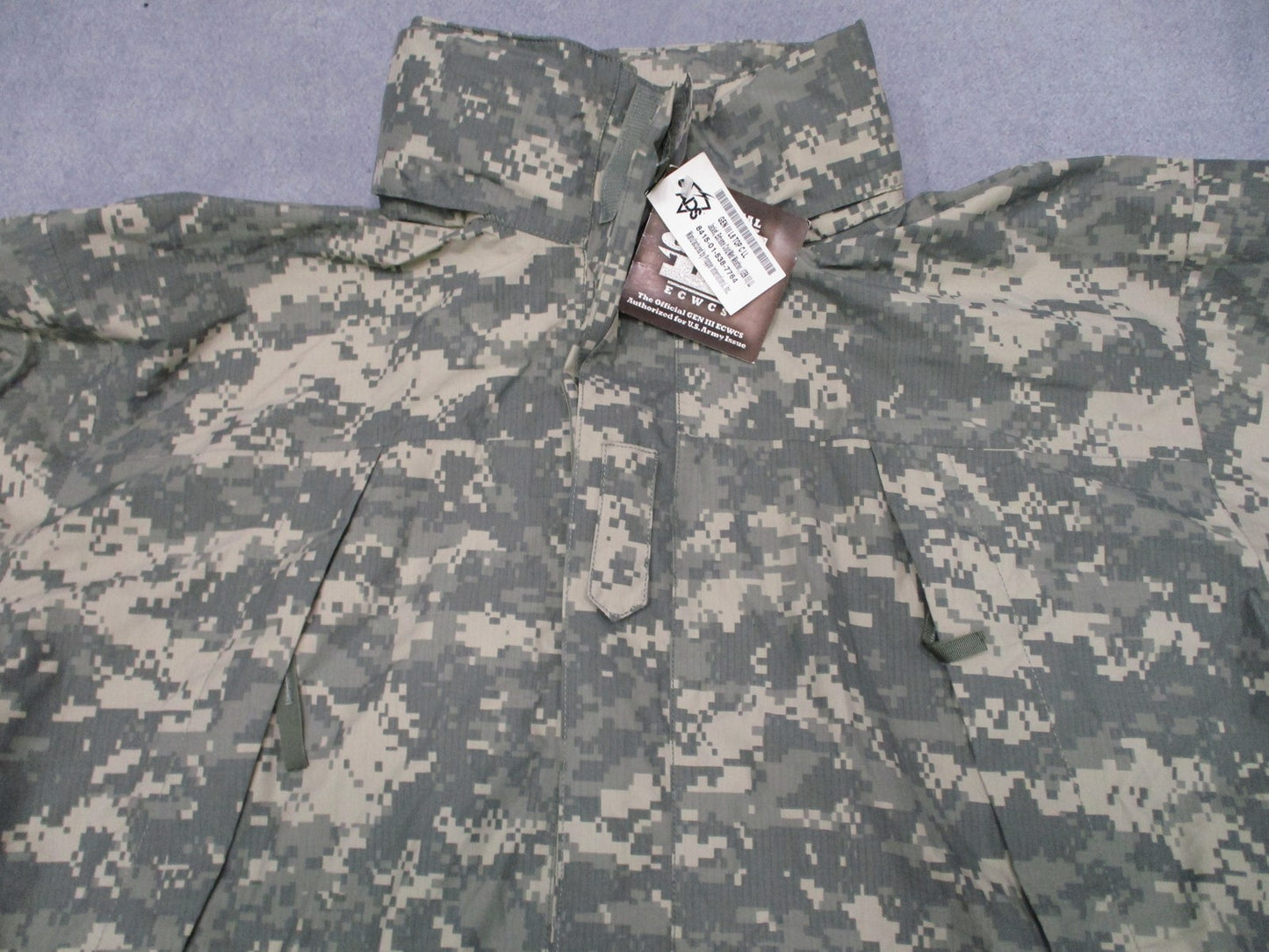 GEN3 ARMY ACU DIGITAL UCP GEN III LEVEL 6 COLD/WET JACKET LARGE/LONG GORE-TEX