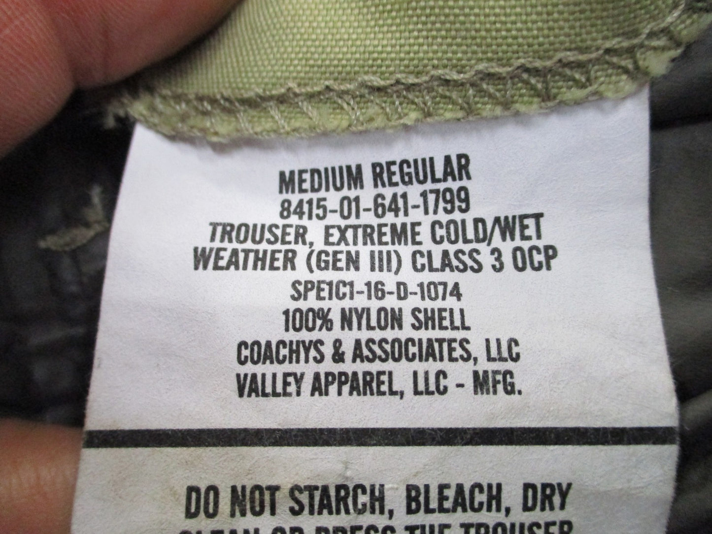 SCORPION GEN 3 ARMY OCP GORE-TEX RAIN PANTS COLD/WET WEATHER PANTS MEDIUM/REG