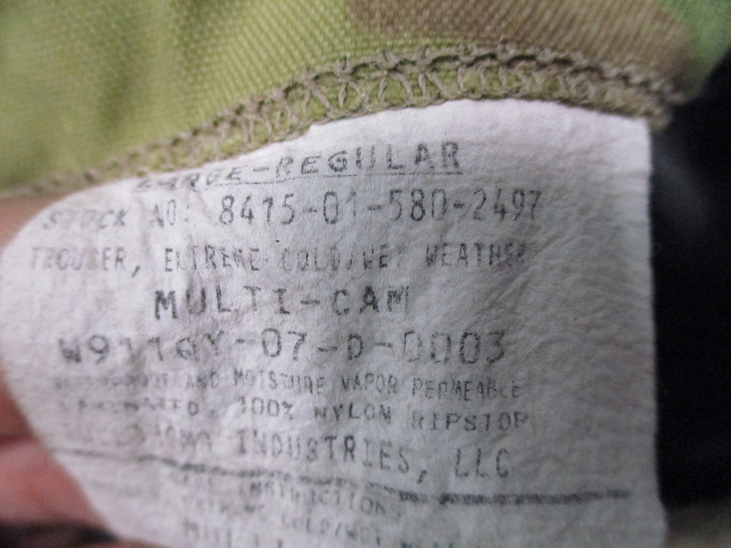 USGI Gen III Level 6 Gore-Tex Pants Multicam OCP Large Regular ECWCS Wet Weather