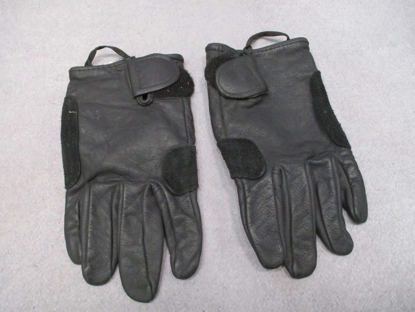 Medium Black Leather Tactical Gloves Light Duty Utility 100% Cow Hide Fast Rope