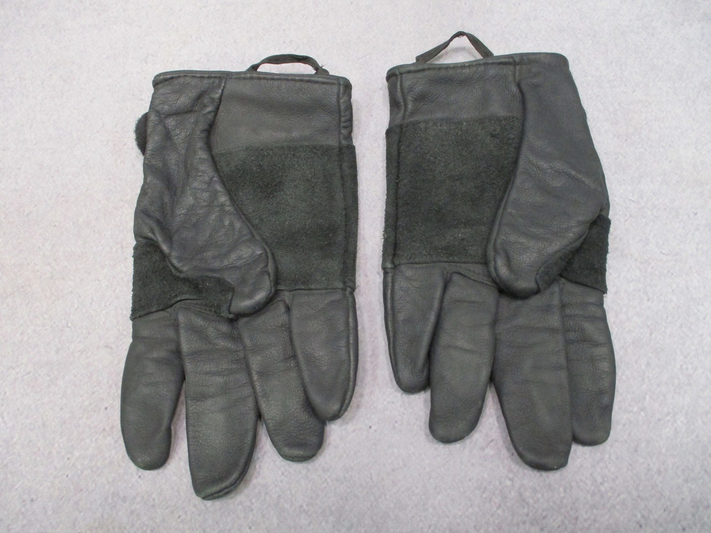 Medium Black Leather Tactical Gloves Light Duty Utility 100% Cow Hide Fast Rope