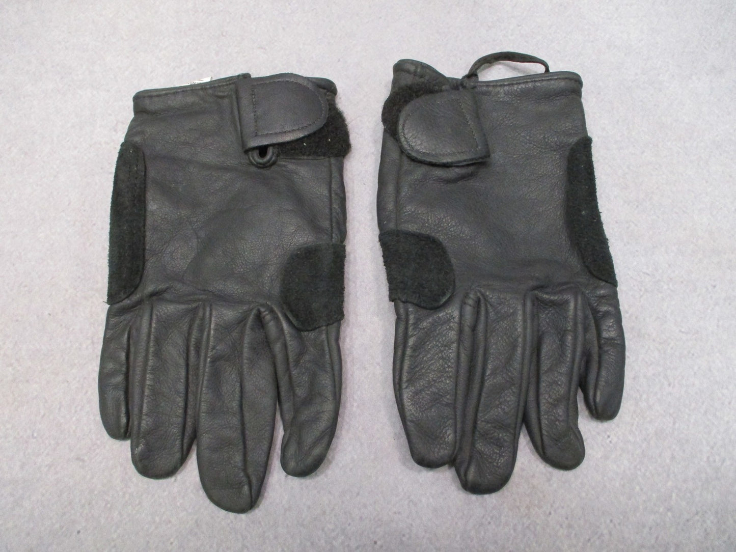 Medium Black Leather Tactical Gloves Light Duty Utility 100% Cow Hide Fast Rope