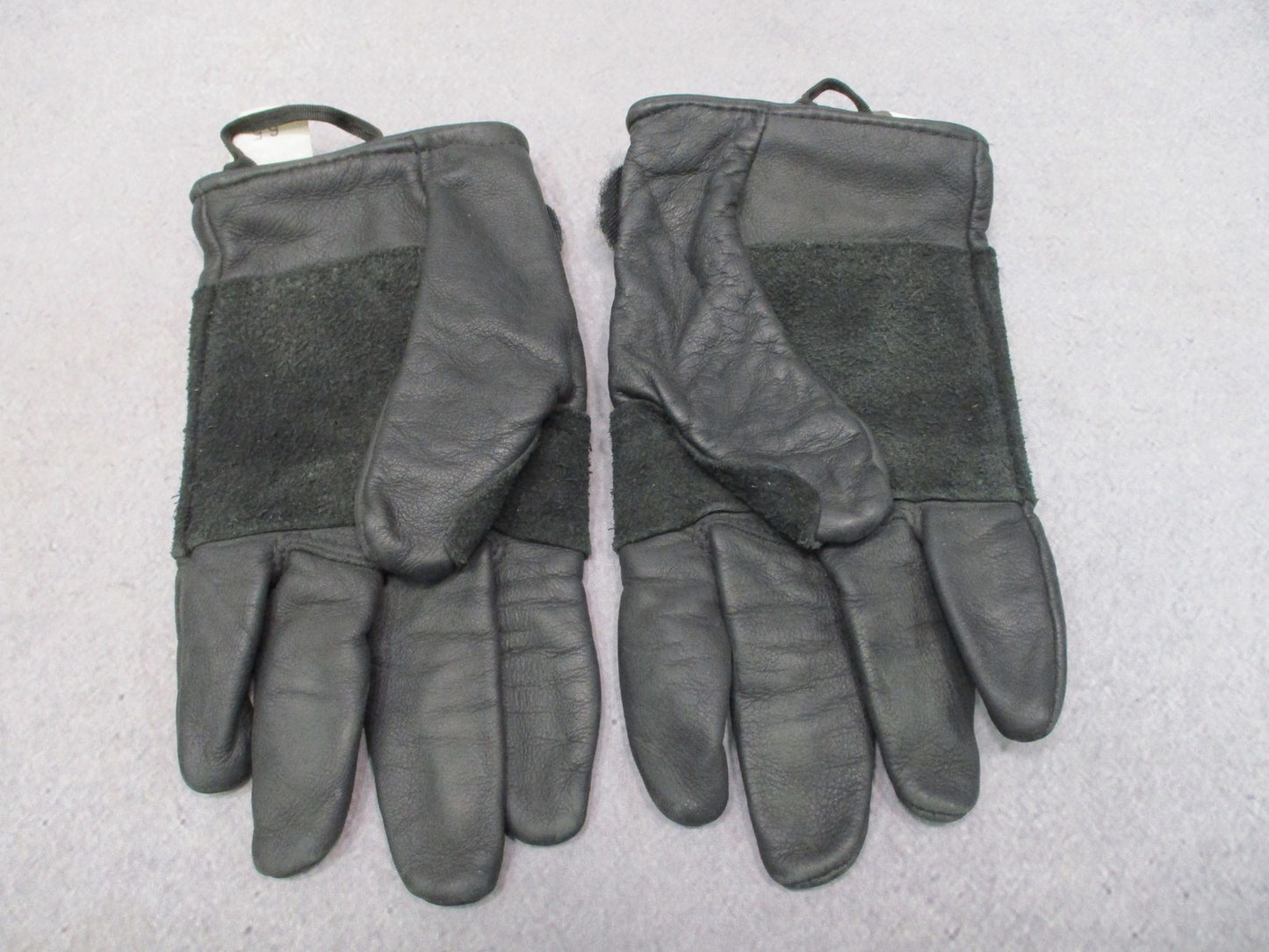 Medium Black Leather Tactical Gloves Light Duty Utility 100% Cow Hide Fast Rope