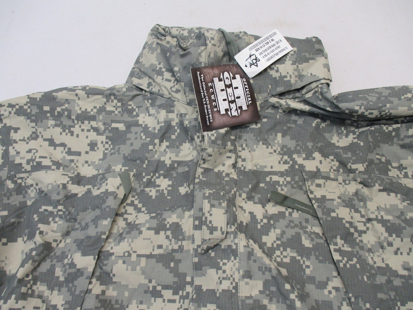 NEW ARMY ACU DIGITAL UCP GEN III LEVEL 6 COLD/WET JACKET MEDIUM/LONG GORE-TEX