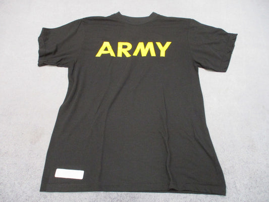 USGI US Army APFU Physical Fitness PT Shirt Medium Black Gold 8415-01-623-2566