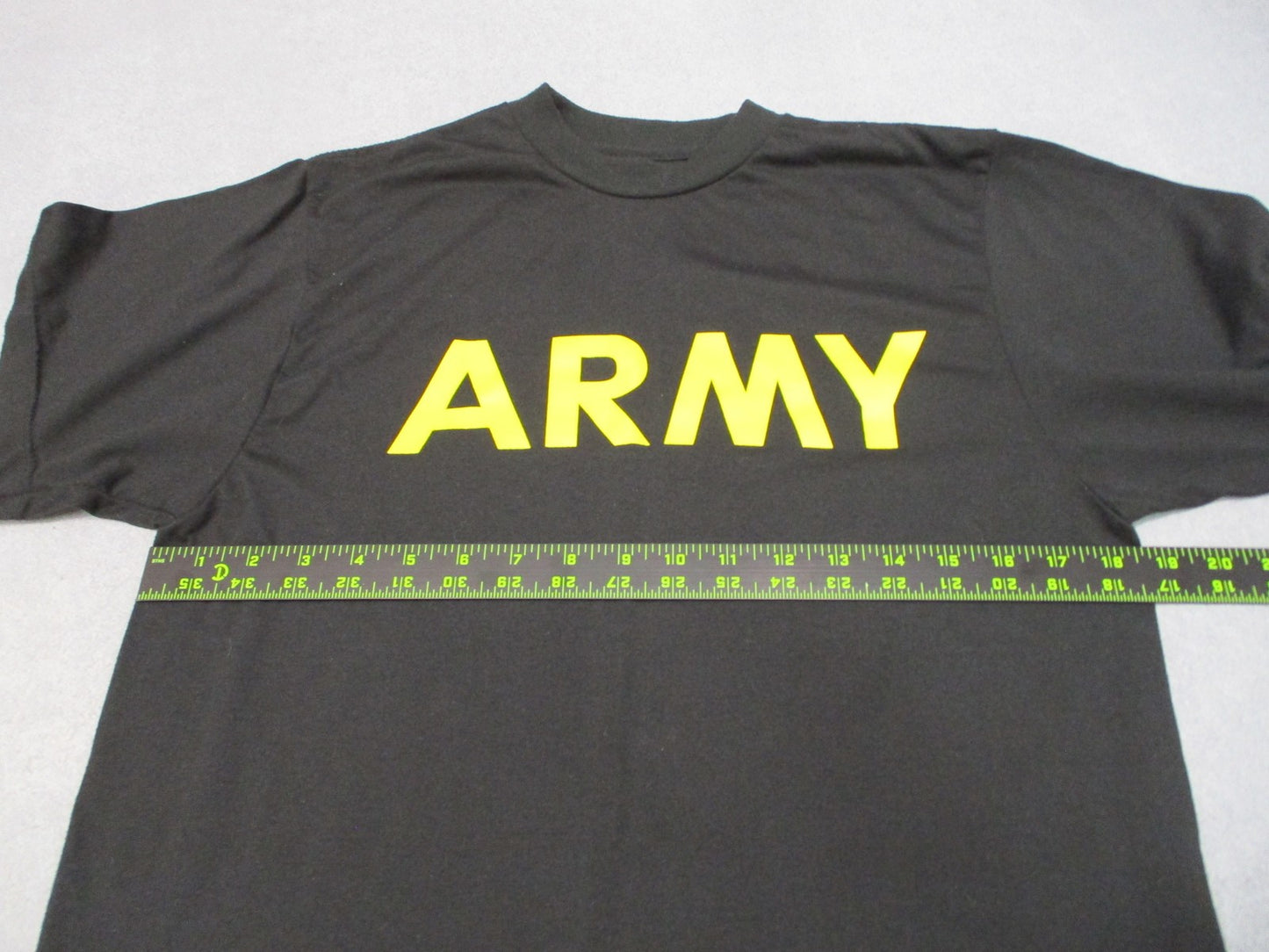 USGI US Army APFU Physical Fitness PT T-Shirt Small Black Gold 8415-01-623-2565