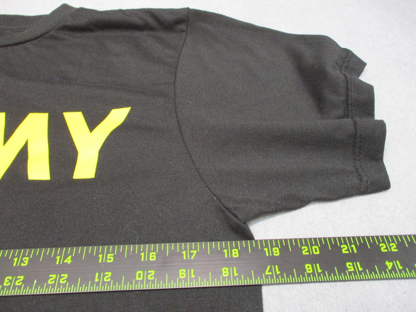 USGI US Army APFU Physical Fitness PT T-Shirt Small Black Gold 8415-01-623-2565