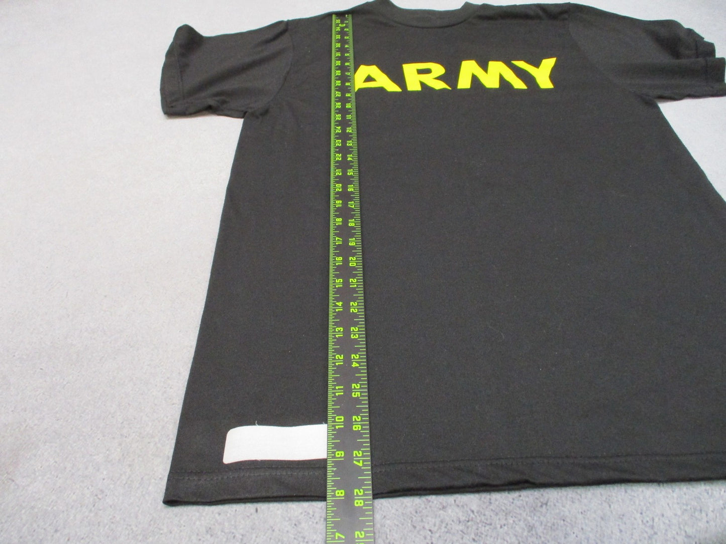 USGI US Army APFU Physical Fitness PT T-Shirt Small Black Gold 8415-01-623-2565