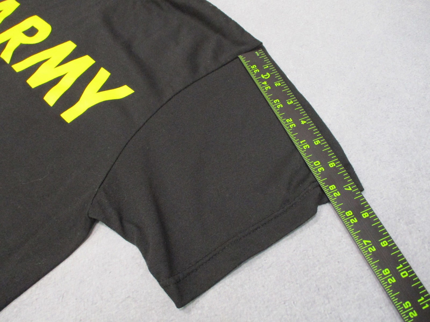 USGI US Army APFU Physical Fitness PT T-Shirt Small Black Gold 8415-01-623-2565