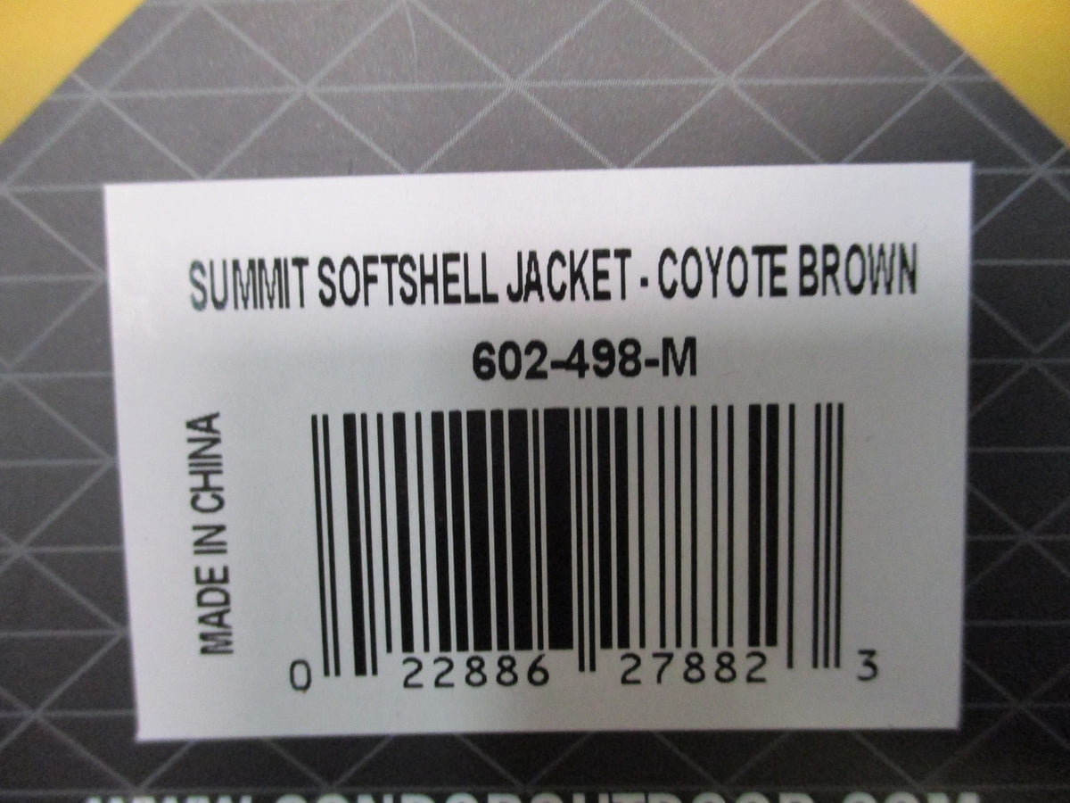 New Condor Summit Soft Shell Jacket Coyote Brown Tactical Military Coat Size M
