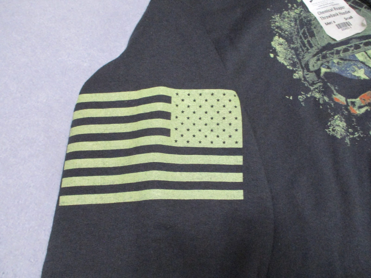 New Grunt Style Chemical Reaper Throwback Hoodie Men's Small Black Pullover