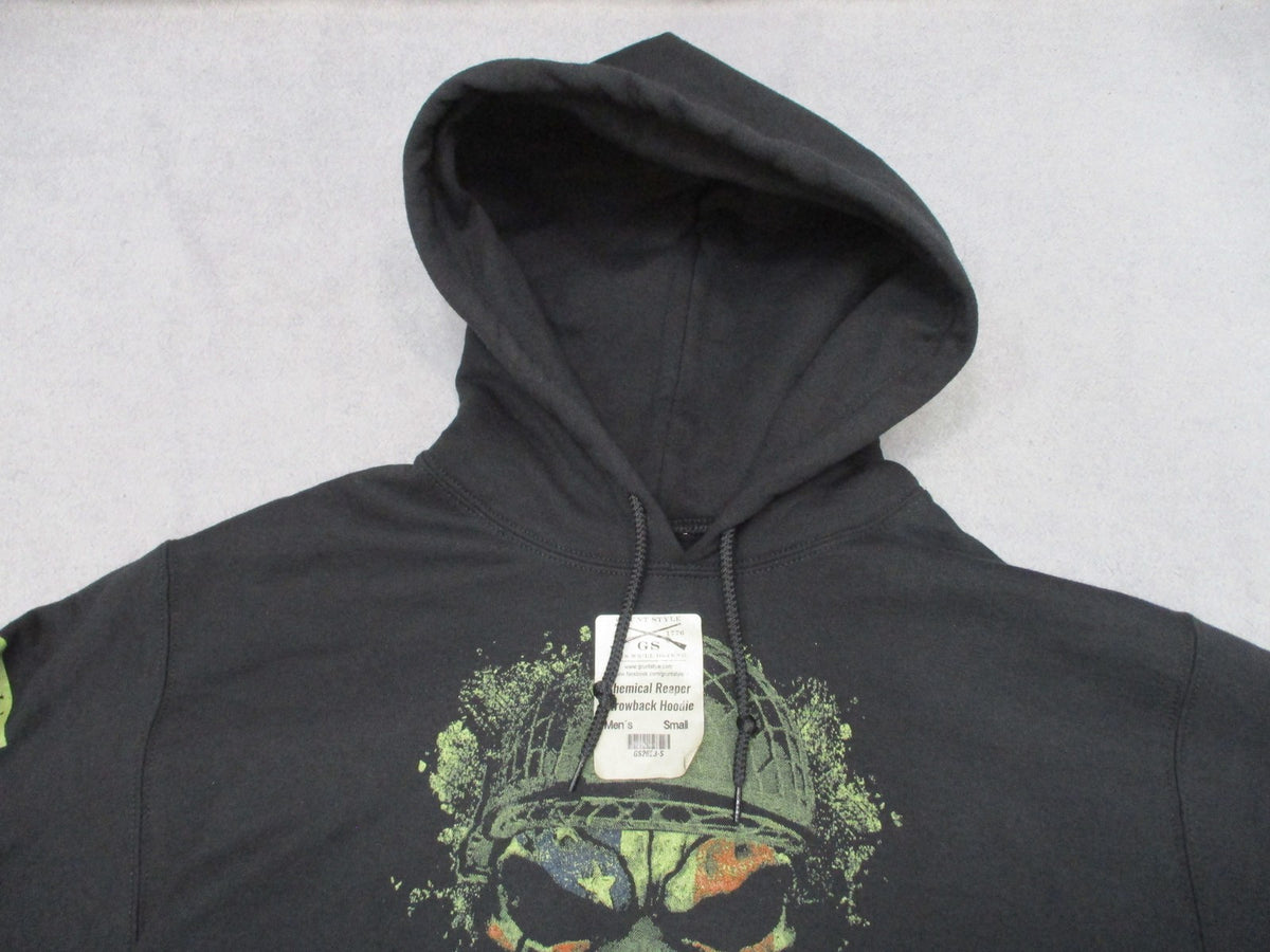 New Grunt Style Chemical Reaper Throwback Hoodie Men's Small Black Pullover