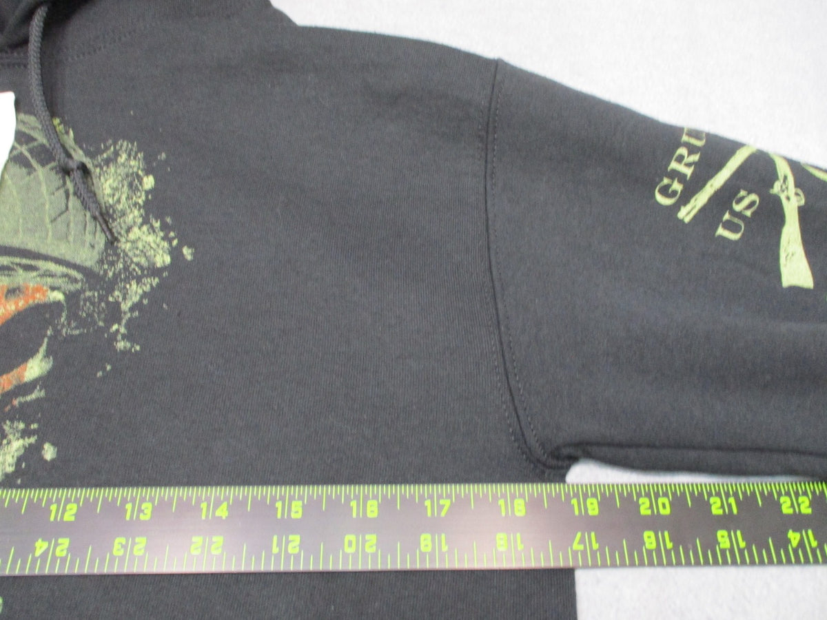 New Grunt Style Chemical Reaper Throwback Hoodie Men's Small Black Pullover