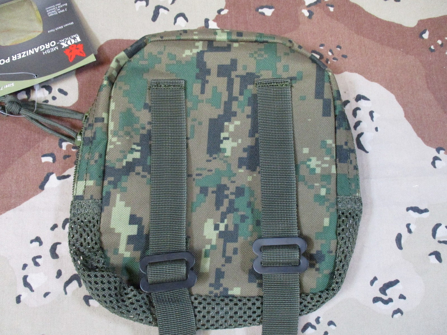 Fox Tactical Mesh Organizer Pouch Digital Woodland New Hygiene travel kit