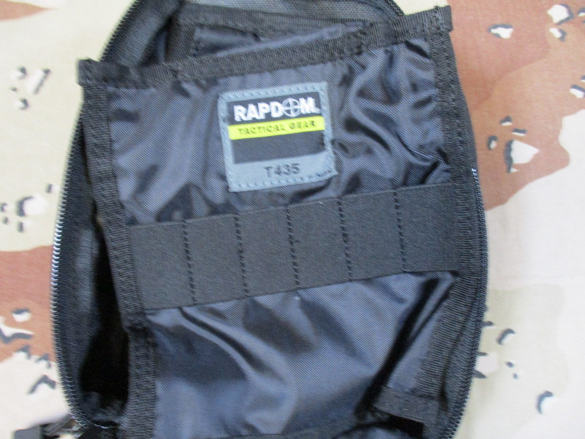 RapDom T435 Tactical Utility Pouch Black Cordura MOLLE Organizer New IFAK Pouch