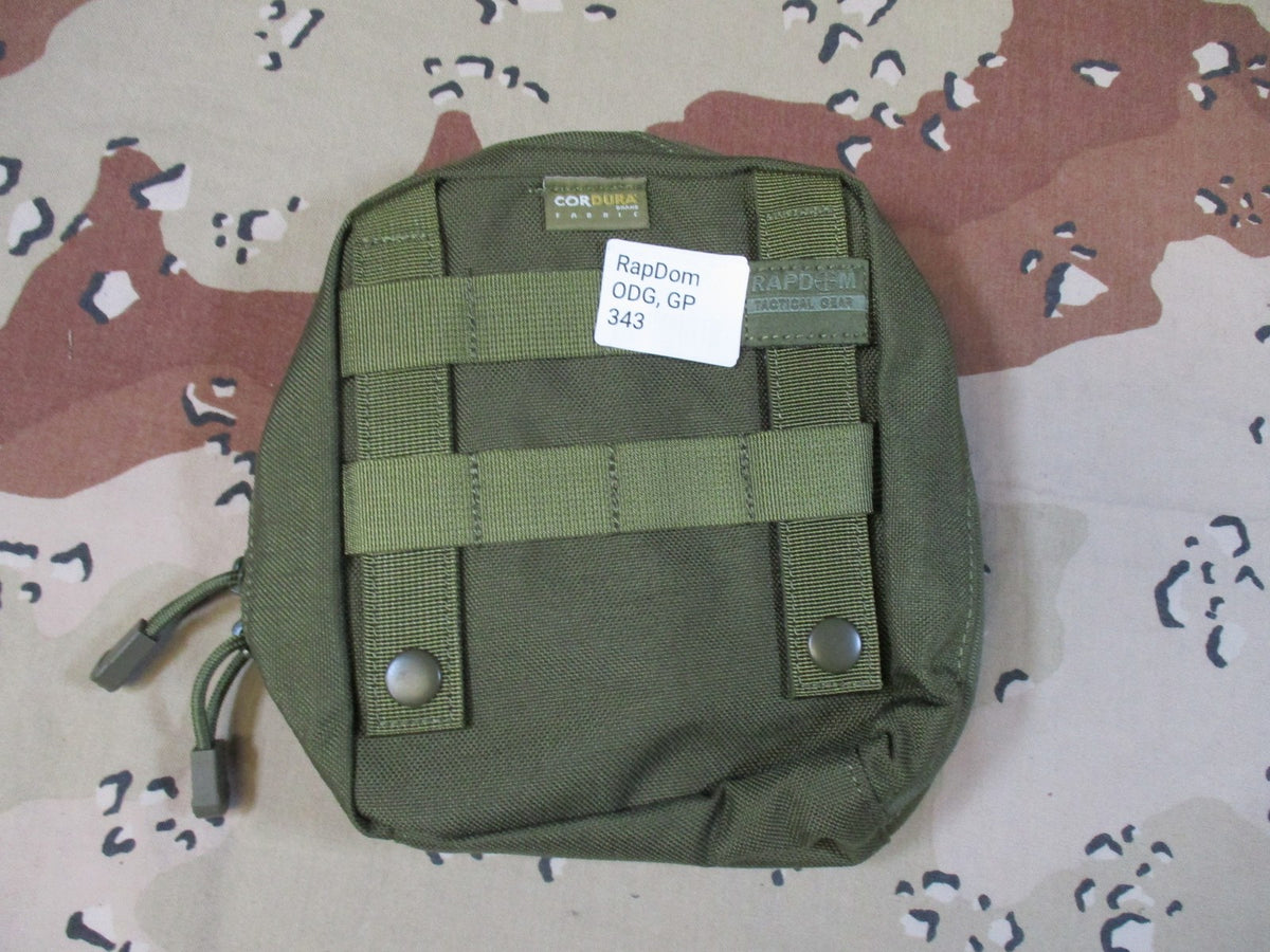 Rapdom T435 Tactical MOLLE Utility Pouch OD Green Cordura Gear IFAK pouch