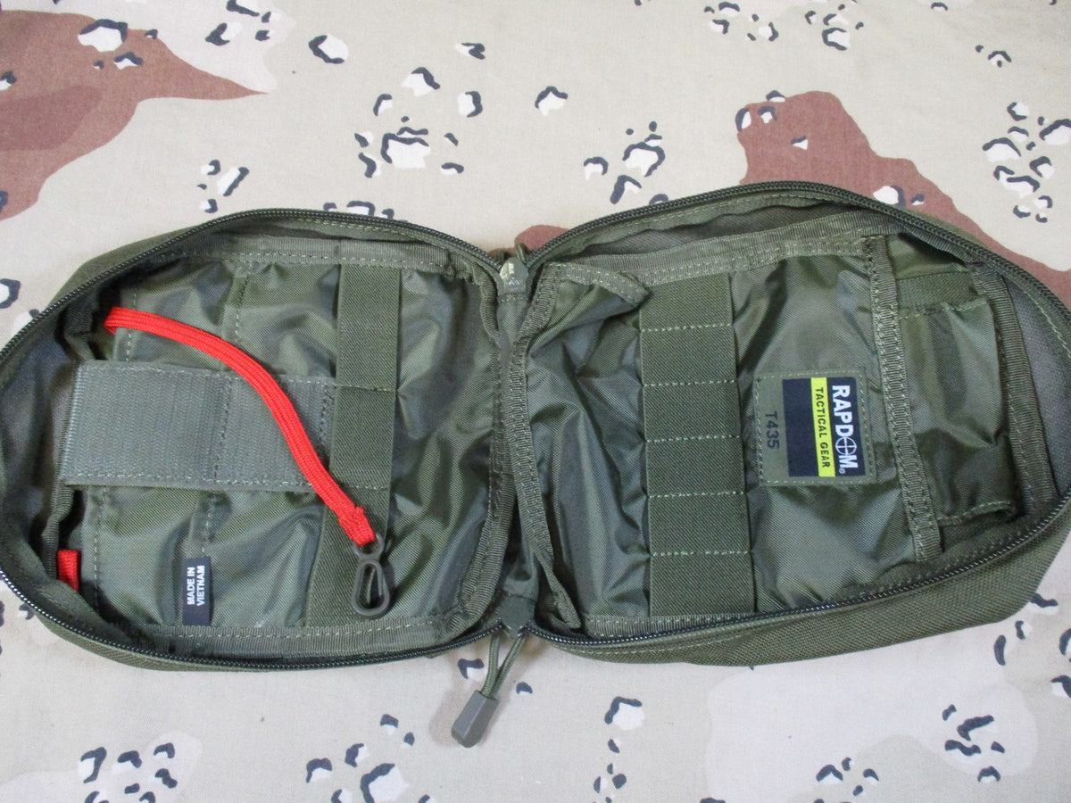 Rapdom T435 Tactical MOLLE Utility Pouch OD Green Cordura Gear IFAK pouch