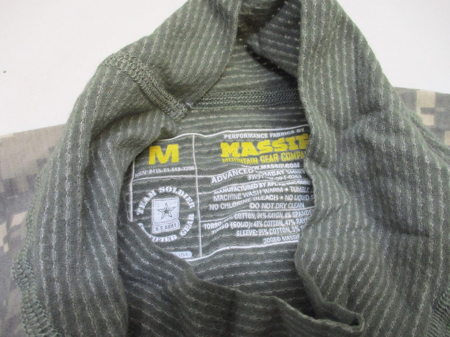 NEW MASSIF FR ARMY ACU DIGITAL COMBAT SHIRT FLAME RESISTANT MEDIUM UCP M