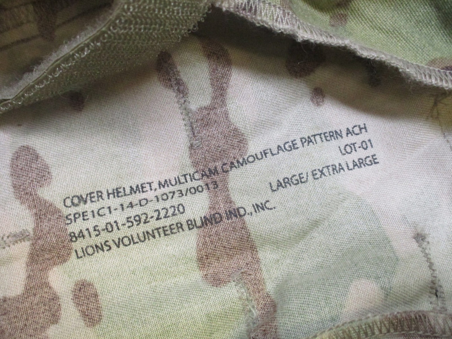 NEW ARMY OCP MULTICAM HELMET COVER ACH ADVANCED COMBAT HELMET LARGE/X-LARGE
