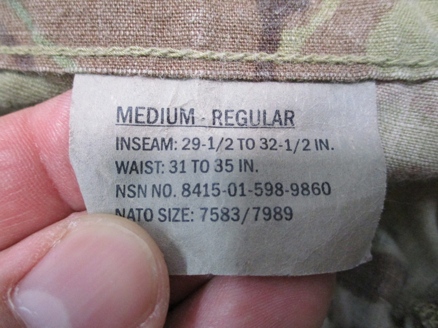 Genuine USGI FR Army Combat Pants Multicam OCP Medium Regular FRACU Excellent