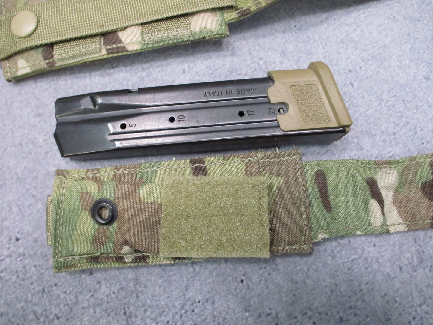 2 Pack MultiCam MOLLE Pistol Mag Pouches Fits M17 21 Round Magazine