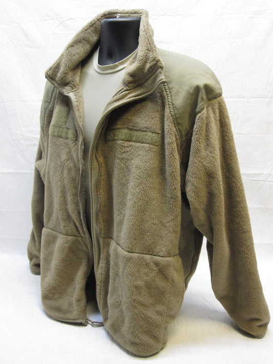 ARMY OCP BROWN FLEECE JACKET COLD WEATHER GEN III MEDIUM/LONG 8415-01-580-1348