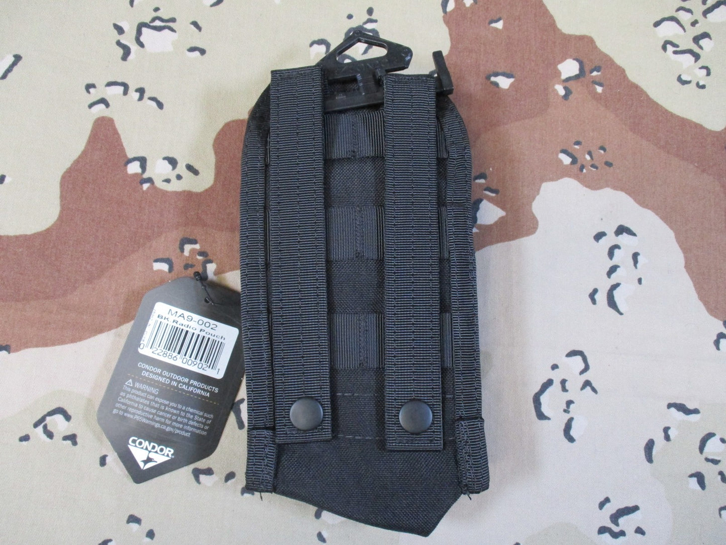 New Condor Tactical Radio Pouch MOLLE Compatible Black MA9-002