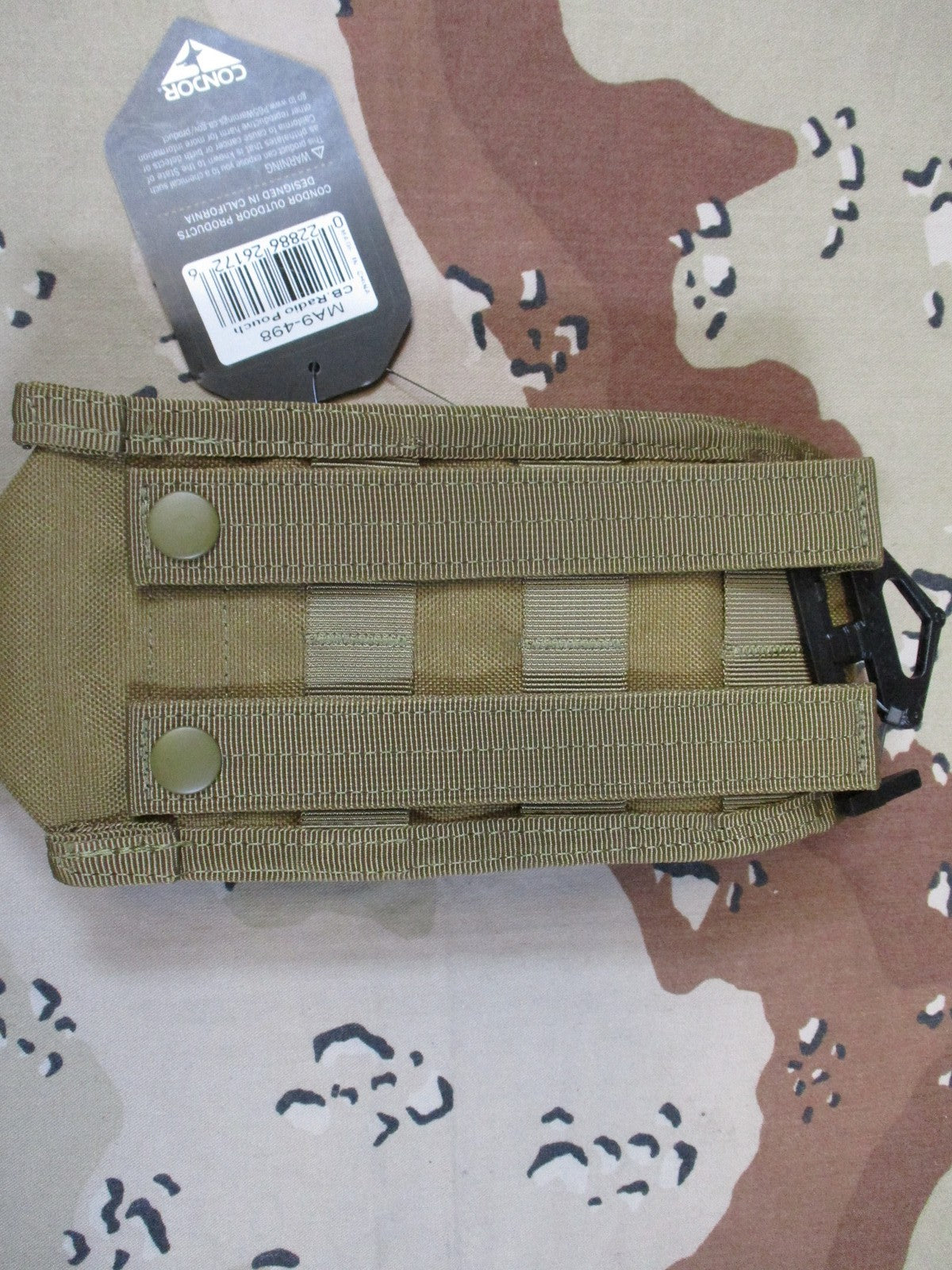 Condor Outdoor MA9-498 Tactical Radio Pouch MOLLE Compatible Coyote Tan New