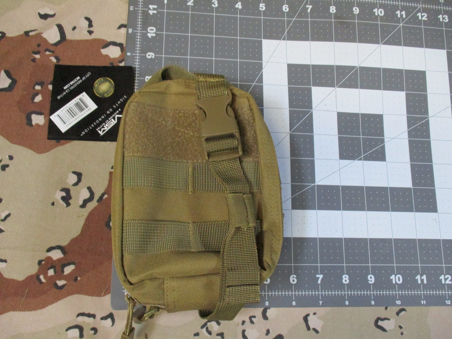 VISM by NcSTAR Tactical MOLLE Utility Pouch IFAK Pouch Coyote Brown