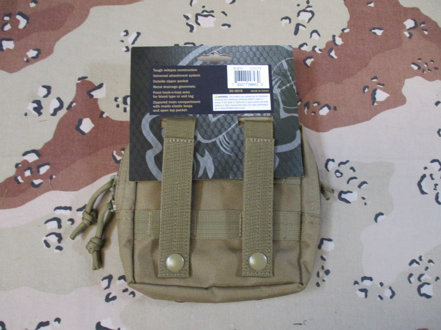 Voodoo Tactical First Aid Pouch MOLLE Coyote Tan 20-0019 New