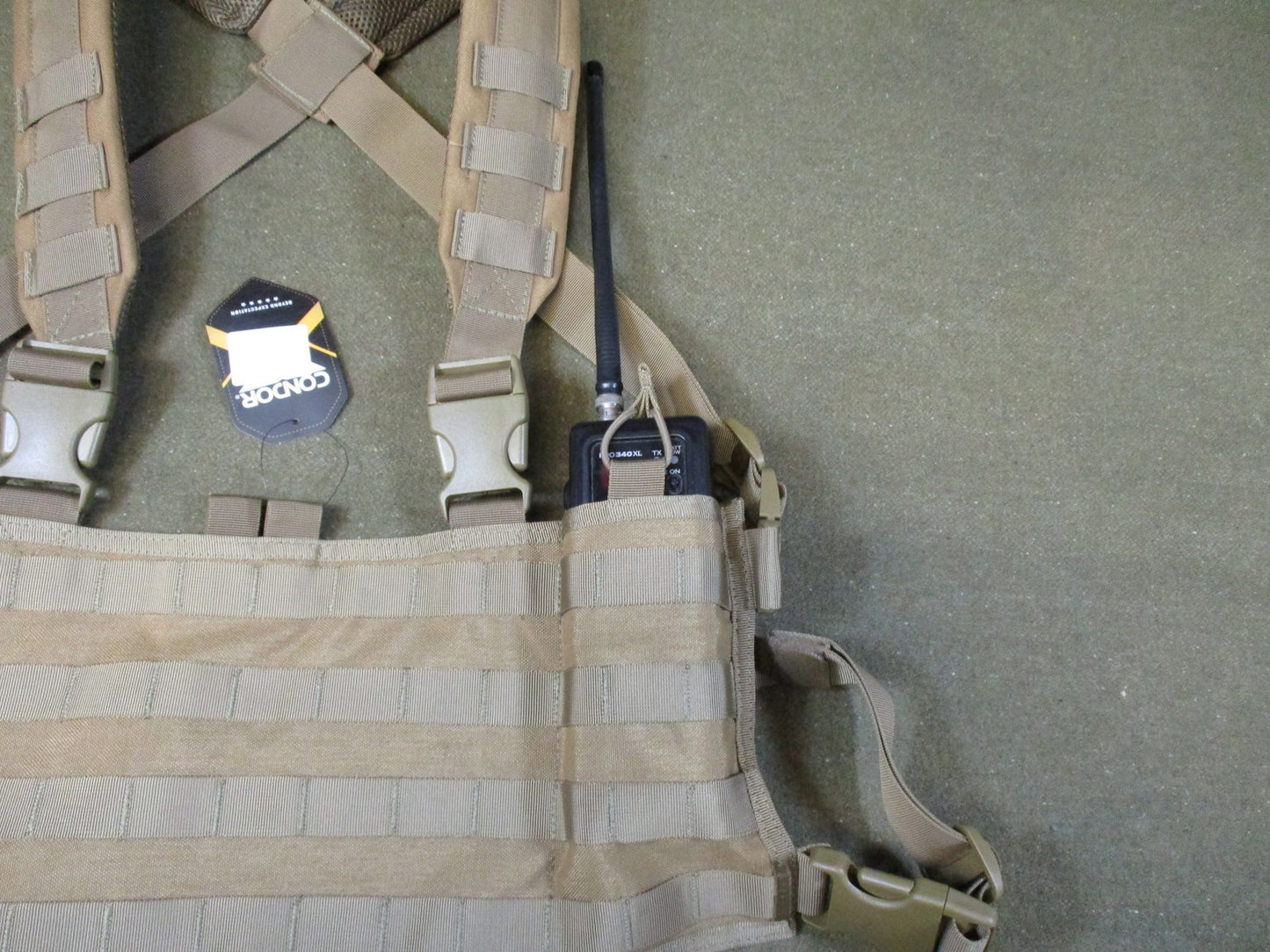 Condor MCR4 chest rig molle panel tactical vest coyote brown swat team gear