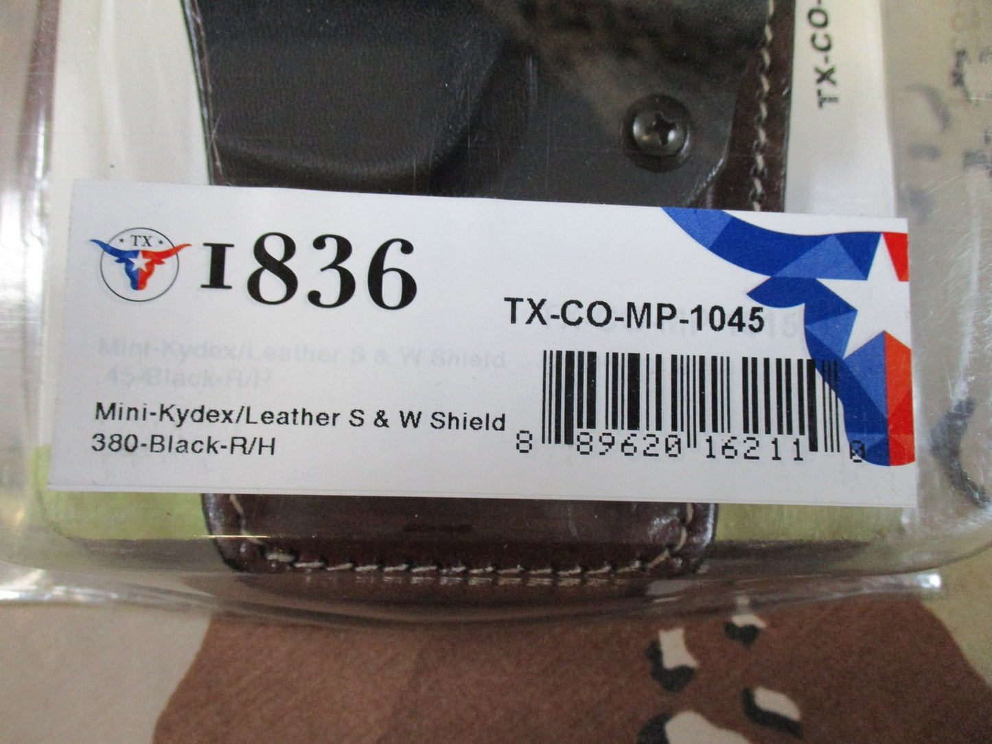 1836 Tagua Hybrid Kydex Leather IWB Holster for S&W Shield 380 Right Hand New