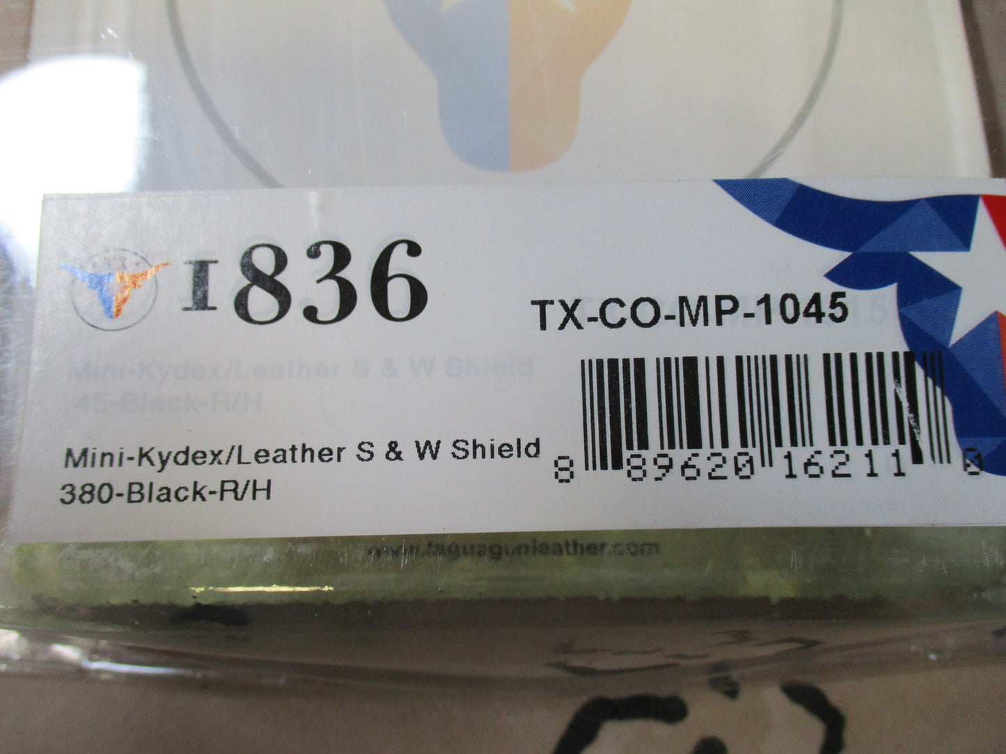 Tagua 1836 Hybrid Kydex Leather Holster for S&W Shield 380 Right Hand New
