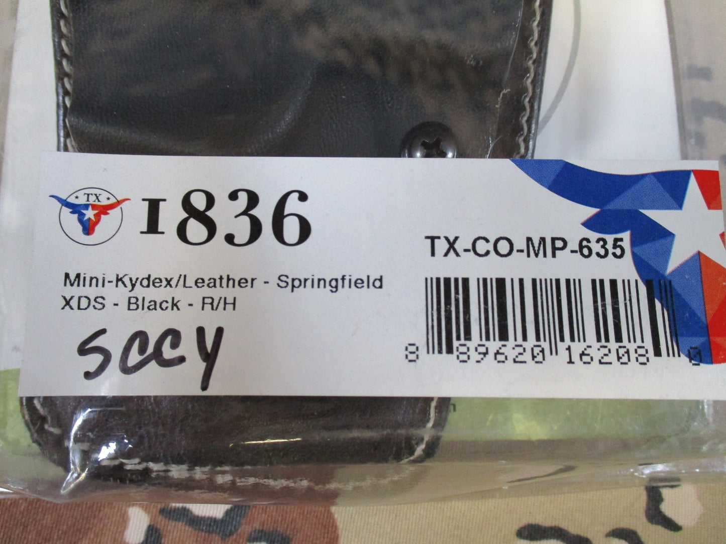 1836 Hybrid Kydex Leather IWB Holster for Springfield XDS sccy Right Hand