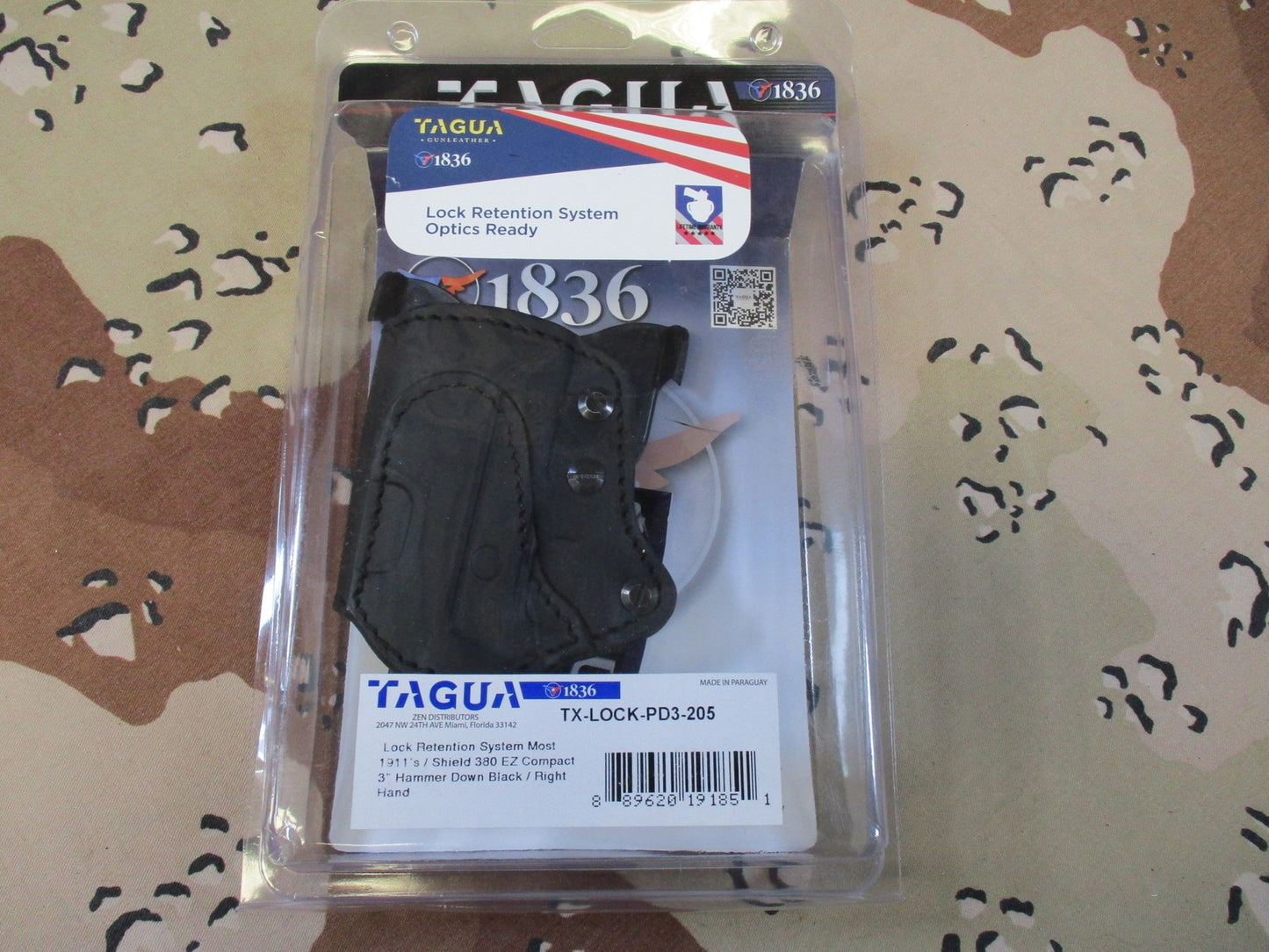 Tagua TX-LOCK-PD3-205 Leather Holster Optics Ready Right Hand 1911 Shield 380 EZ