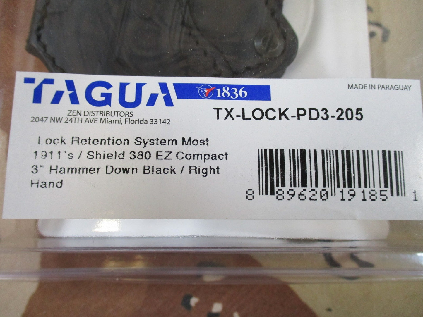 Tagua TX-LOCK-PD3-205 Leather Holster Optics Ready Right Hand 1911 Shield 380 EZ