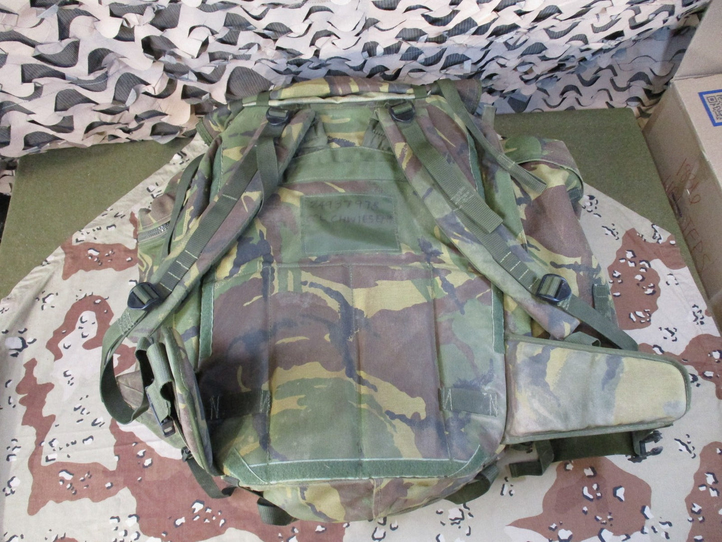 British Other Arms Rucksack w/ Suspenders Used Surplus Broken Buckles dpm camo