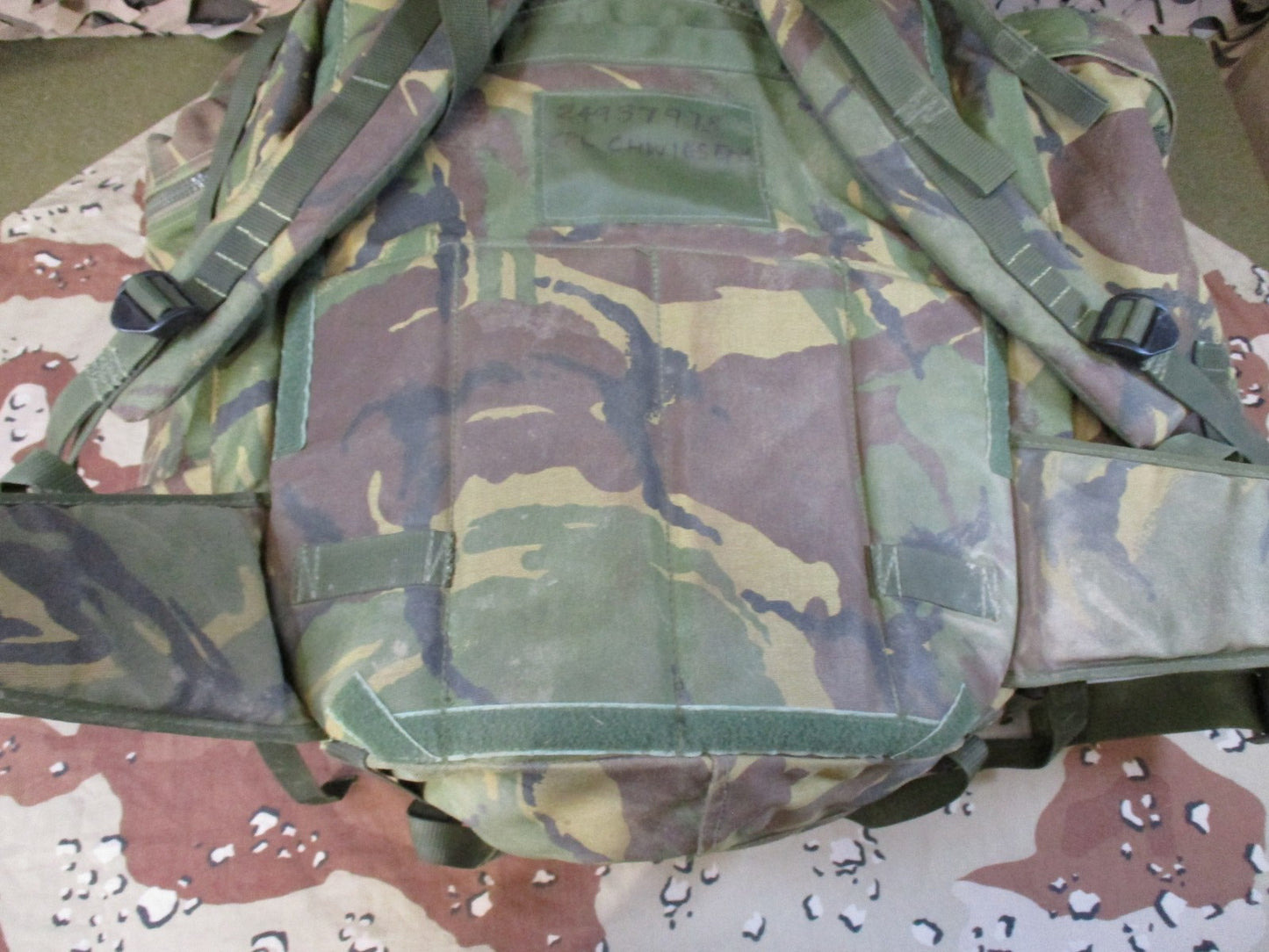 British Other Arms Rucksack w/ Suspenders Used Surplus Broken Buckles dpm camo