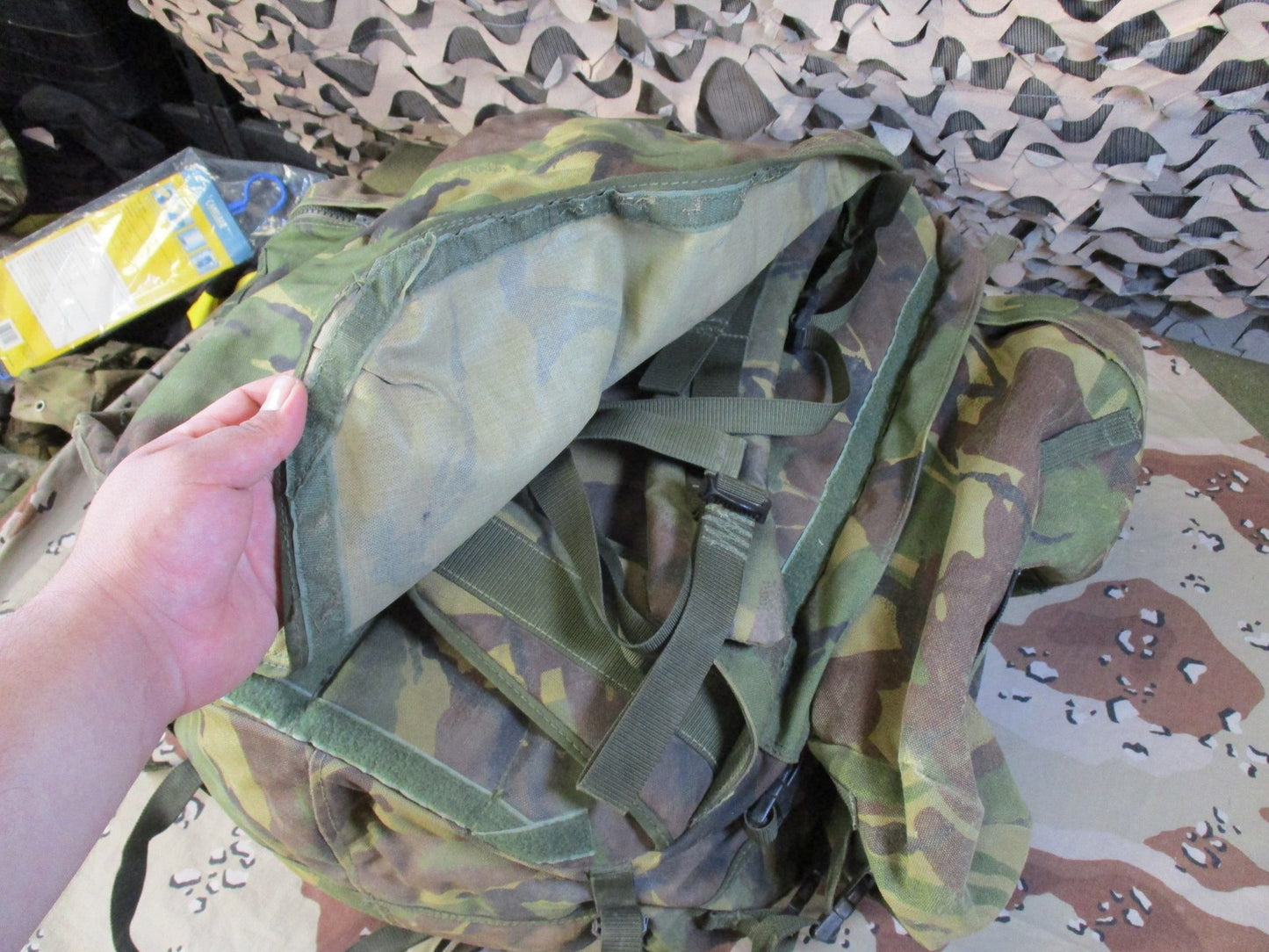 British Other Arms Rucksack w/ Suspenders Used Surplus Broken Buckles dpm camo