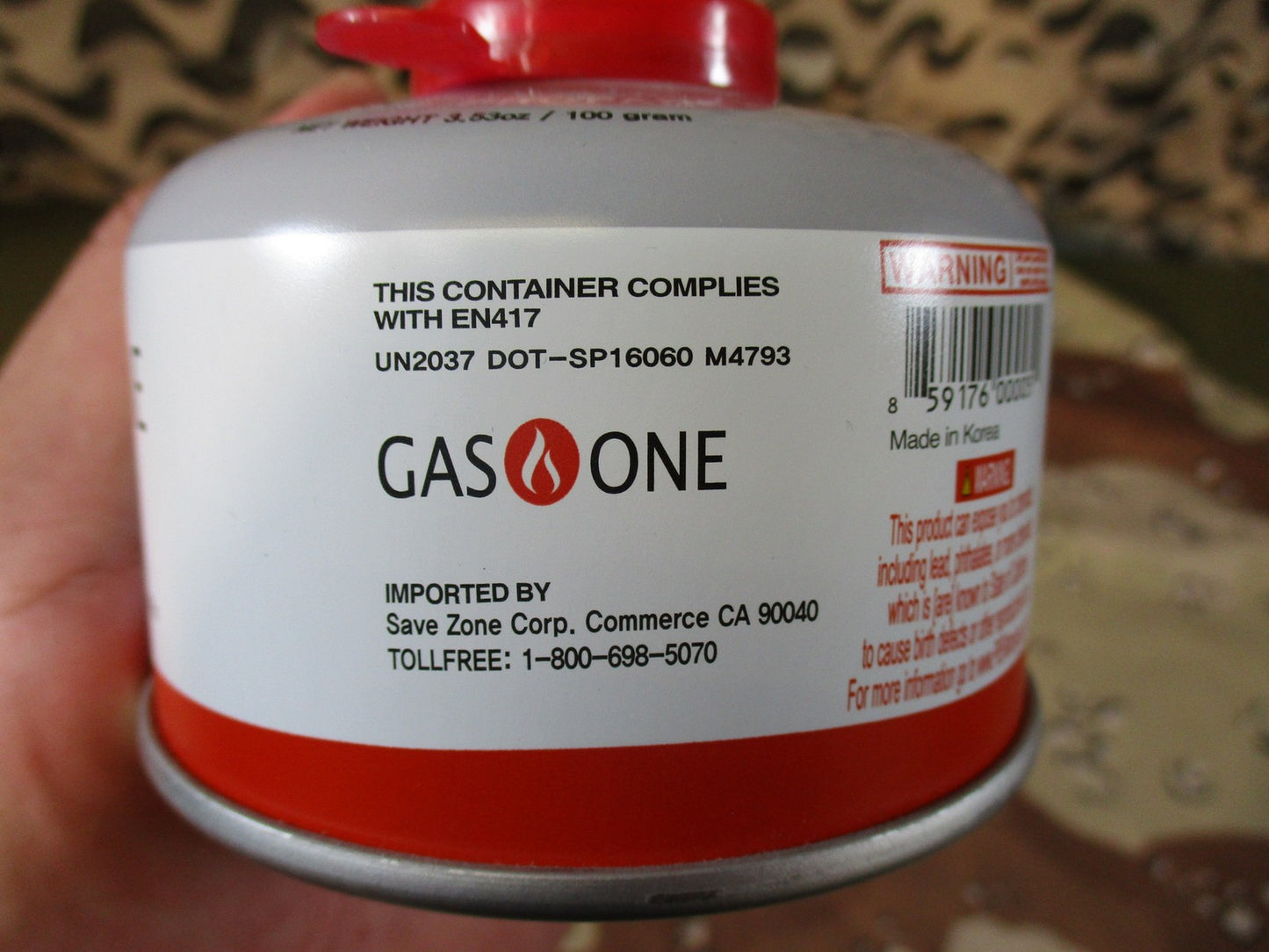 3x Gas One GAS-4 Isobutane Butane-Propane Camping Stove Fuel Canisters 100g New