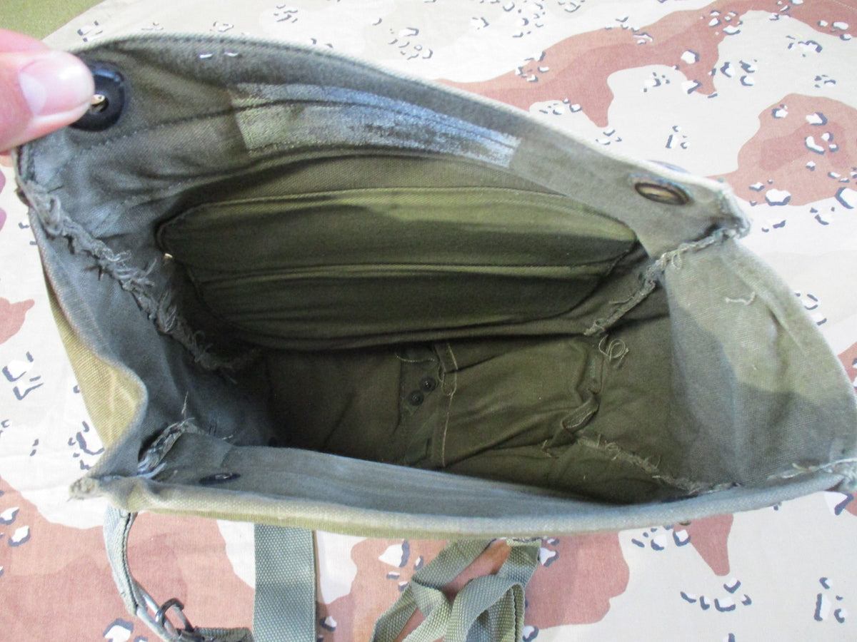 Vintage US Military M17 Gas Mask Carrier Bag OD Green Tactical Surplus usgi