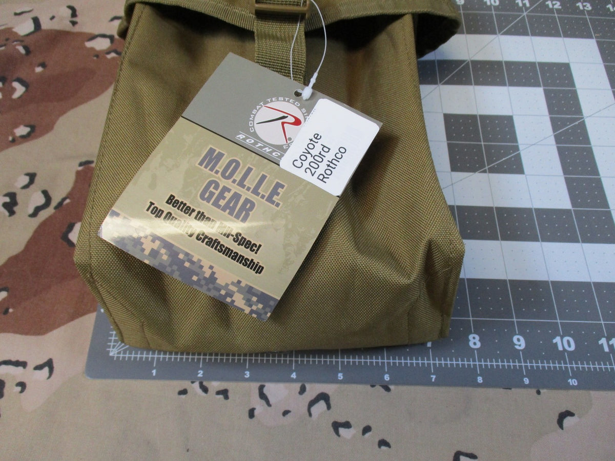 New Rothco MOLLE 200rd SAW Pouch Coyote Brown Tactical Utility Bag